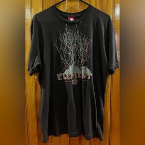 Y2K Vintage Element Skateboarding T-Shirt Brown Size XL Stylized Tree